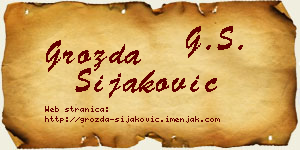 Grozda Šijaković vizit kartica